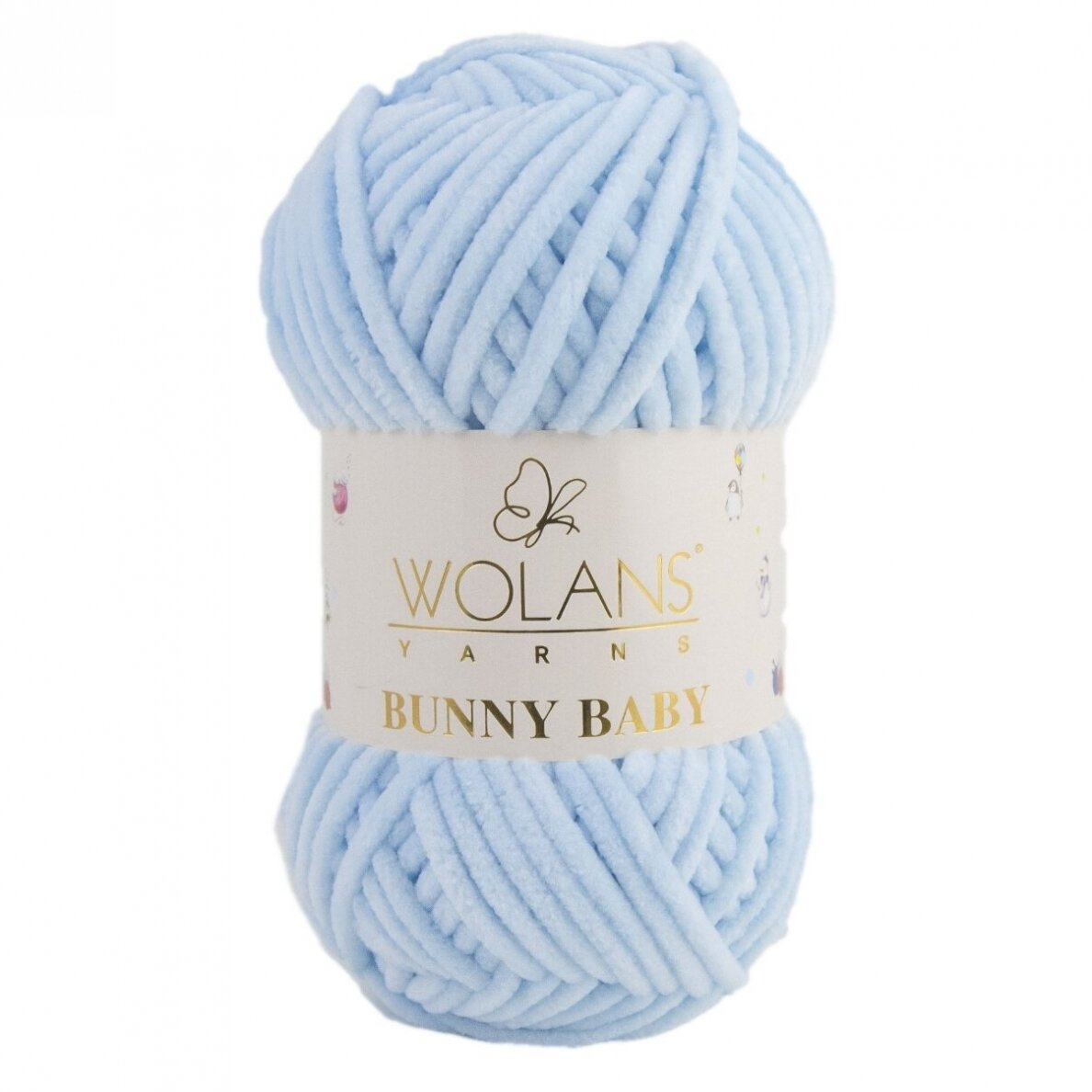 Wolans Bunny Baby 100-11 Pudrinė mėlyna – pliušiniai siūlai