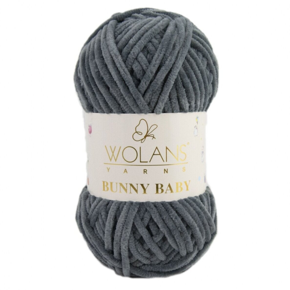 Wolans Bunny Baby 100-09 Anglies pilka – pliušiniai siūlai