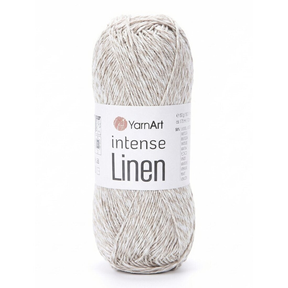 YarnArt Intense Linen 4100 Silver – linen viscose yarn