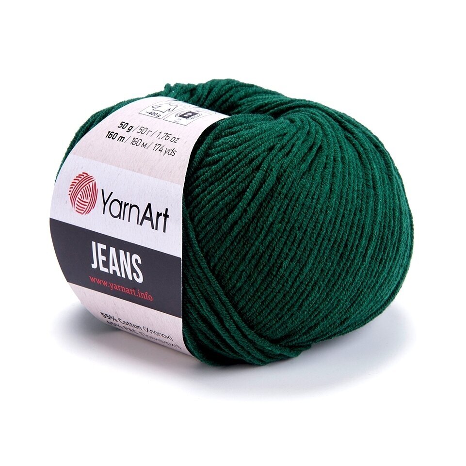 YarnArt Jeans 92 Pine – cotton acrylic yarn