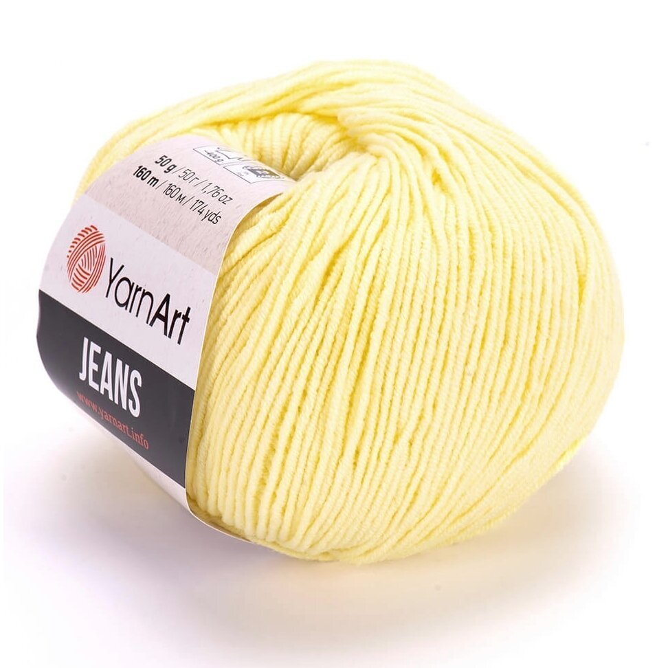 YarnArt Jeans 67 Light Yellow – cotton acrylic yarn