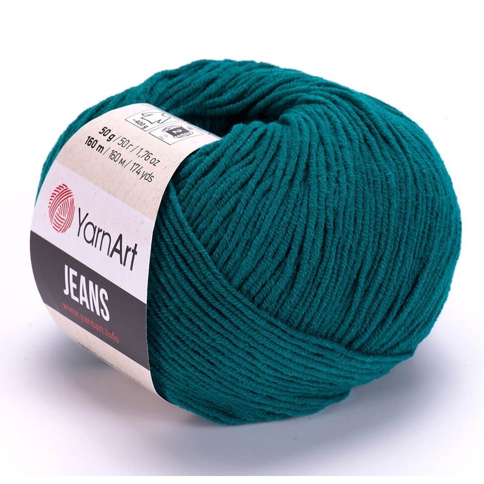 YarnArt Jeans 63 Petrol – cotton acrylic yarn