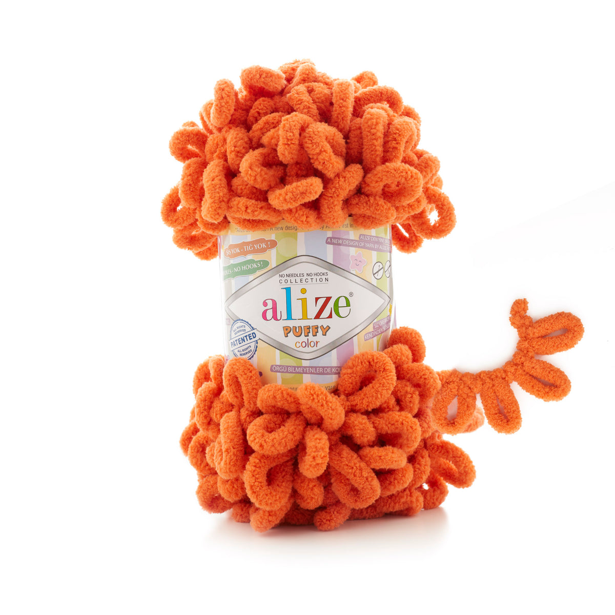 Alize Puffy 06 Orange – loop yarn