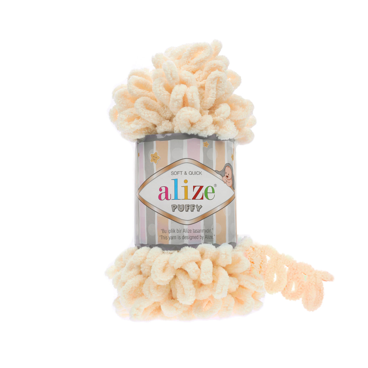 Alize Puffy 742 Cream – loop yarn