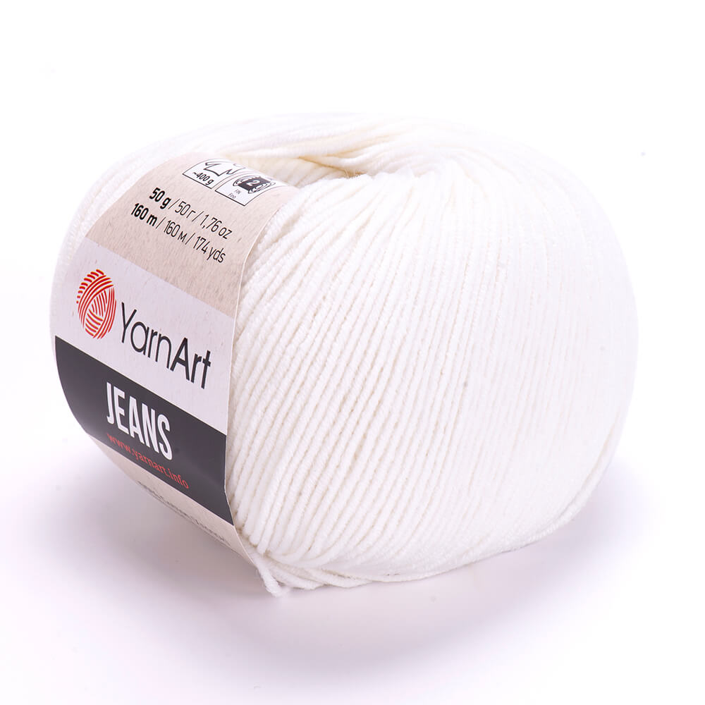YarnArt Jeans 01 Off White – cotton acrylic yarn