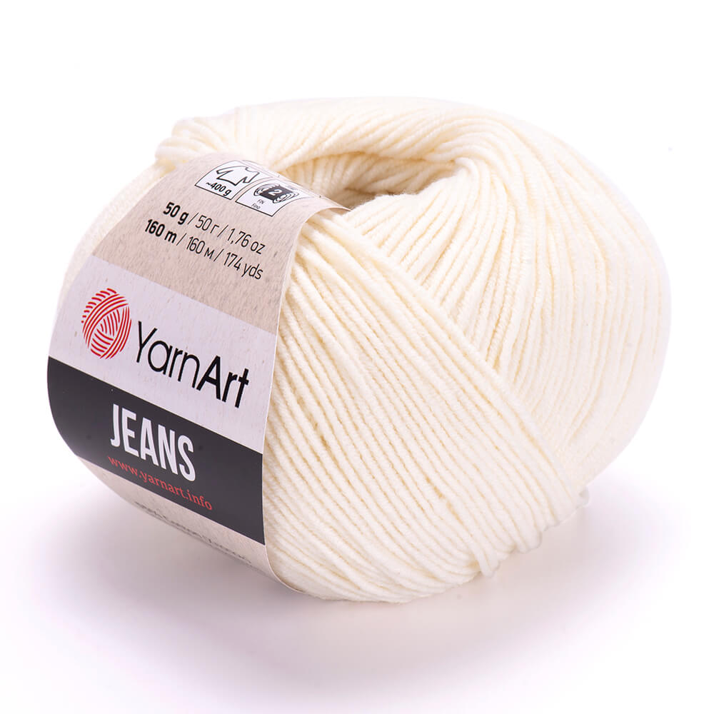 YarnArt Jeans 03 Cream – cotton acrylic yarn