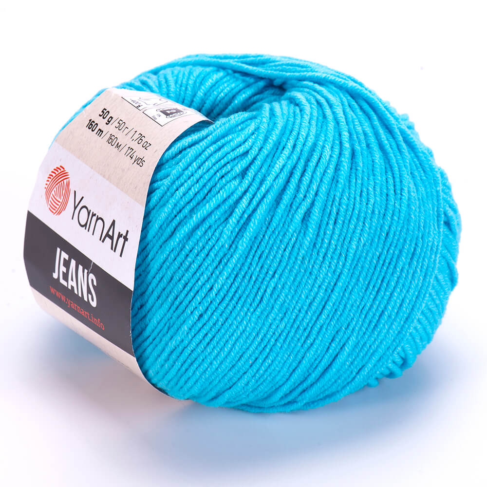 YarnArt Jeans 33 Turquoise – cotton acrylic yarn