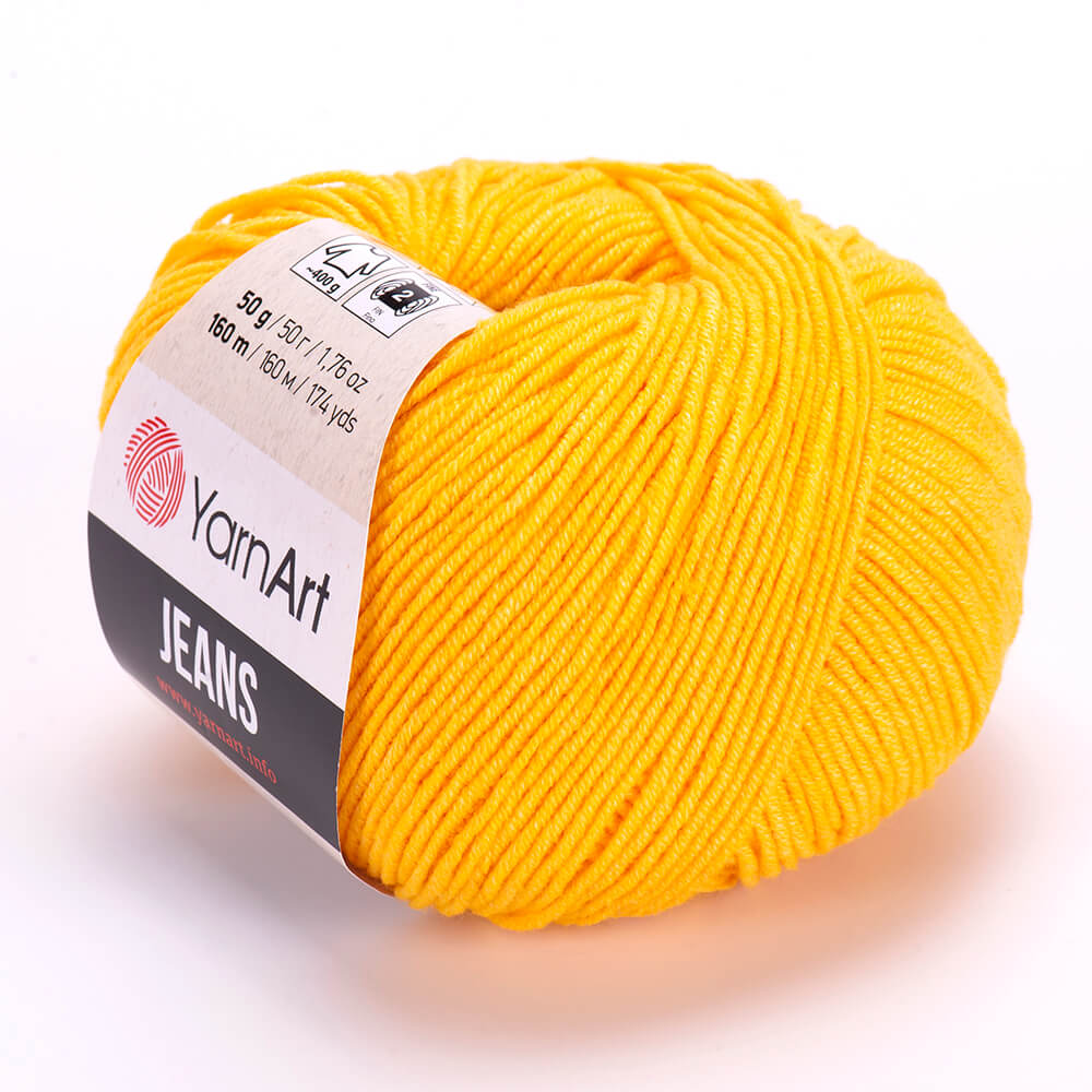 YarnArt Jeans 35 Yellow – cotton acrylic yarn