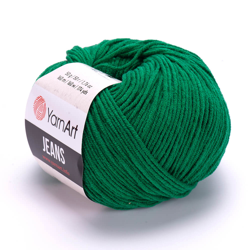 YarnArt Jeans 52 Forest Green – cotton acrylic yarn