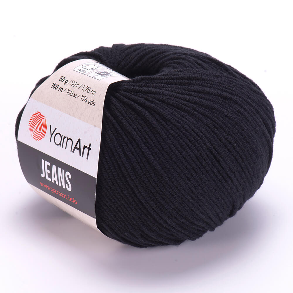 YarnArt Jeans 53 Black – cotton acrylic yarn