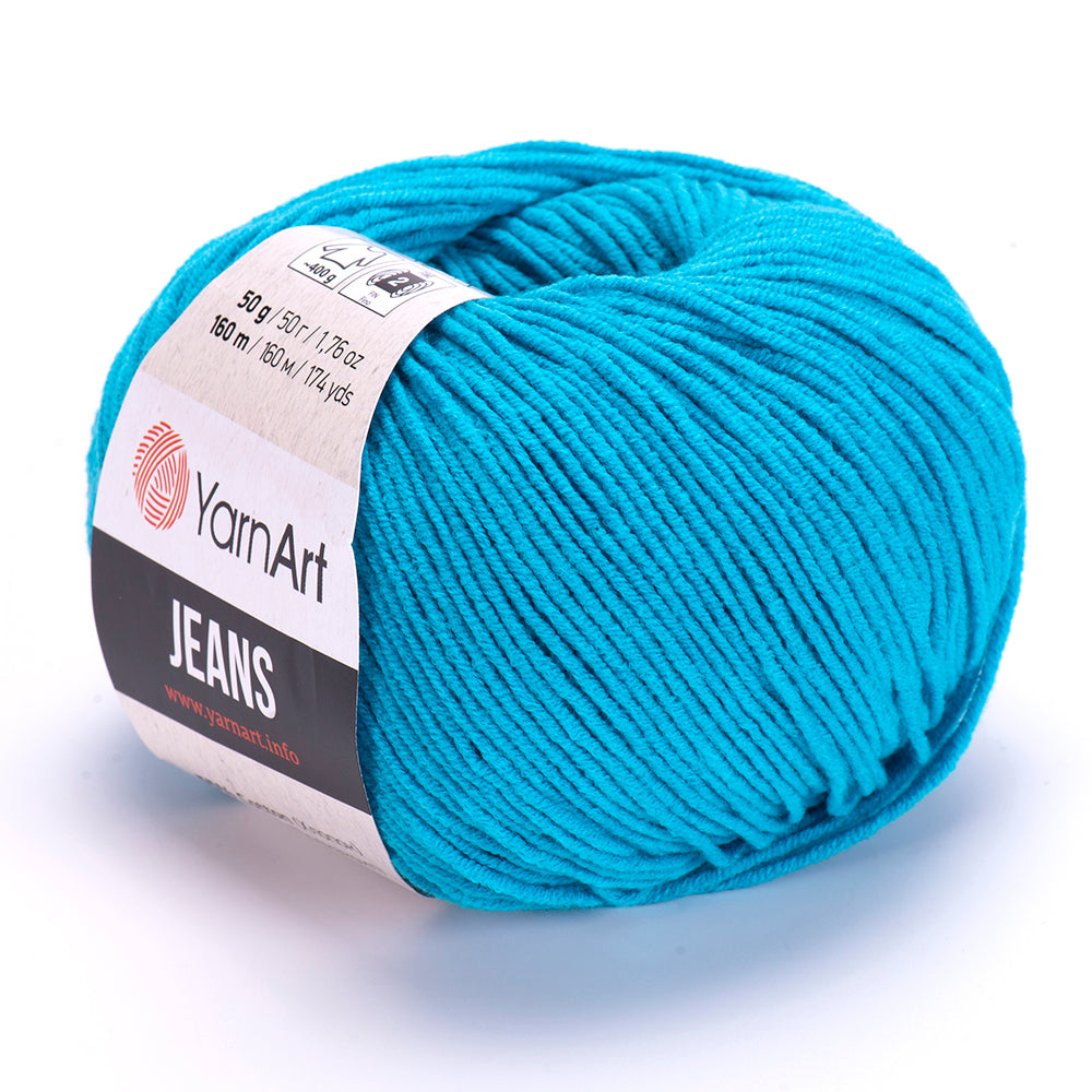 YarnArt Jeans 55 Turquoise – cotton acrylic yarn