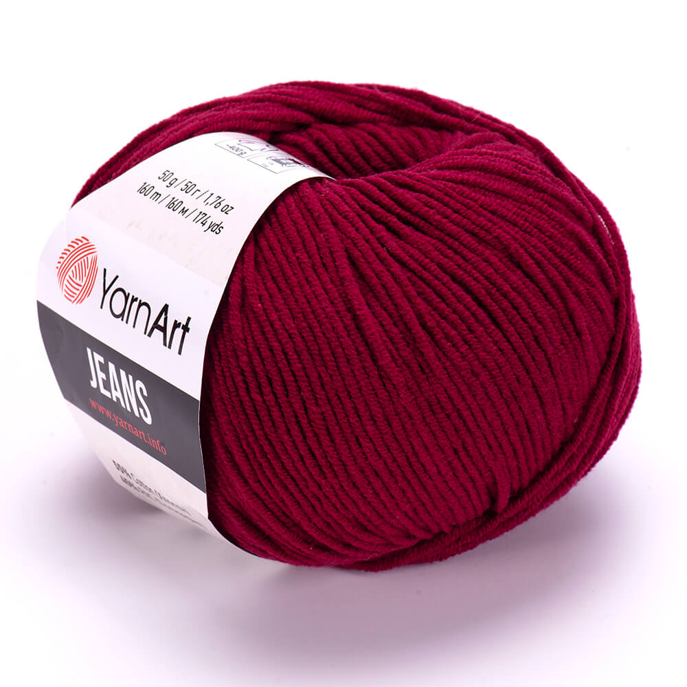 YarnArt Jeans 66 Wine – cotton acrylic yarn