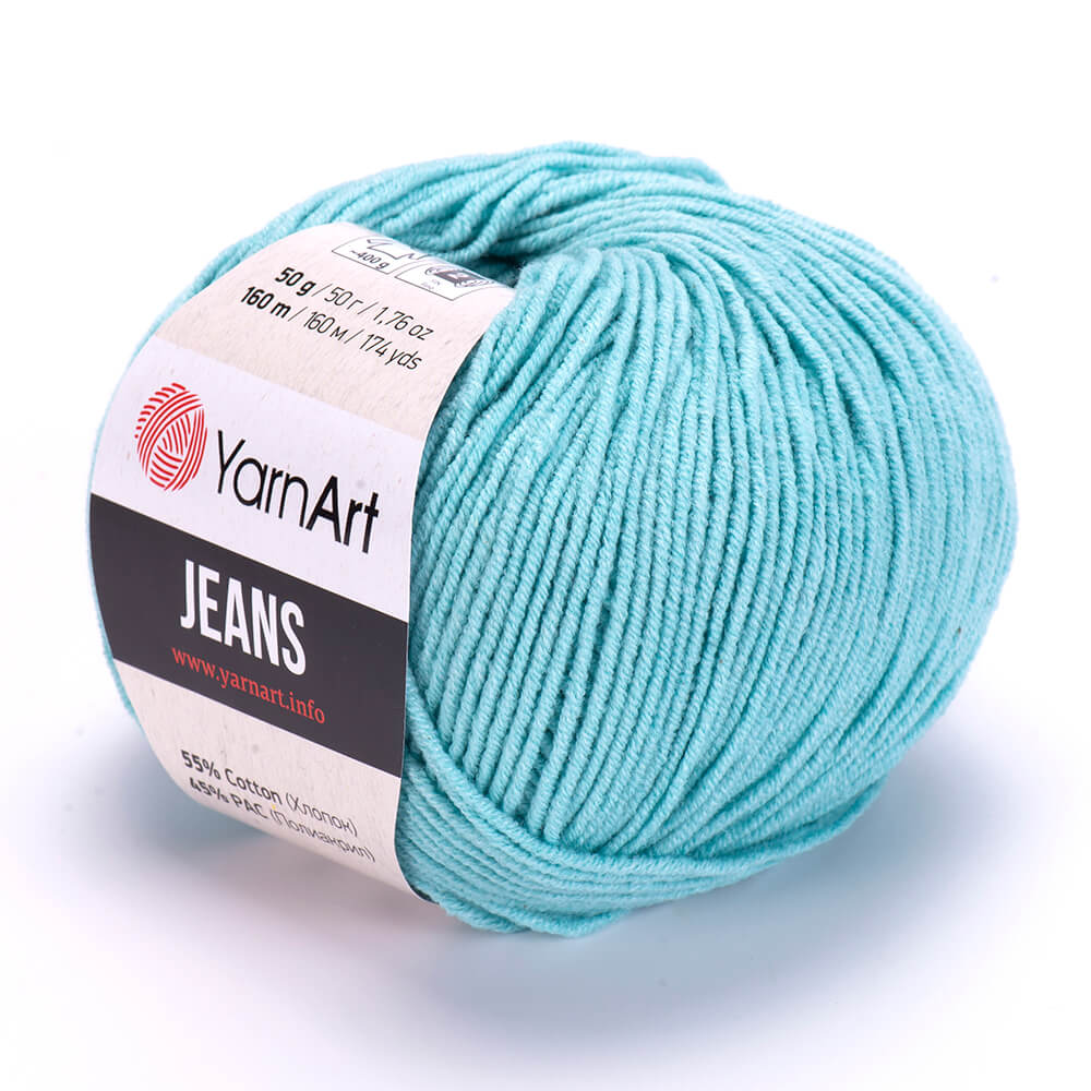 YarnArt Jeans 81 Aqua – cotton acrylic yarn