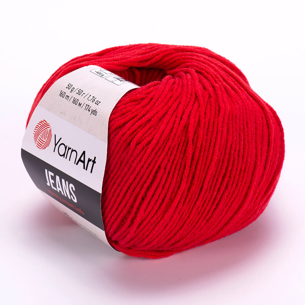 YarnArt Jeans 90 Scarlet – cotton acrylic yarn