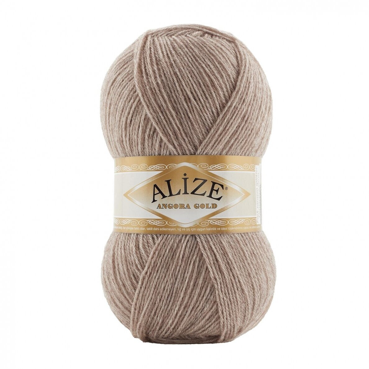 Alize Angora Gold 461 Beige foncé – fil laine et acrylique aspect mohair
