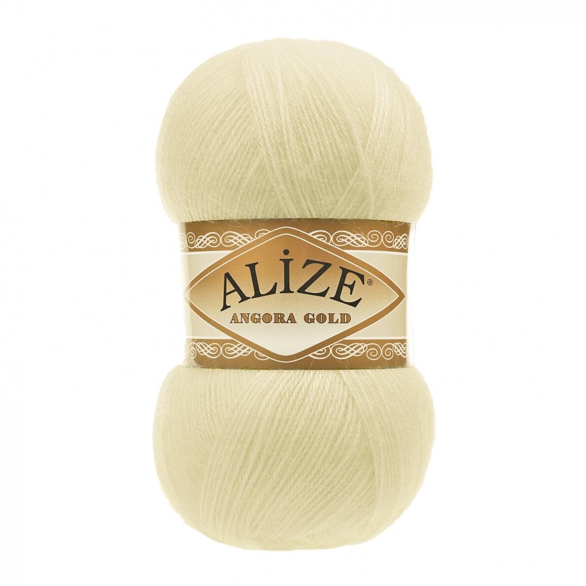 Alize Angora Gold 01 Crème – fil laine et acrylique aspect mohair