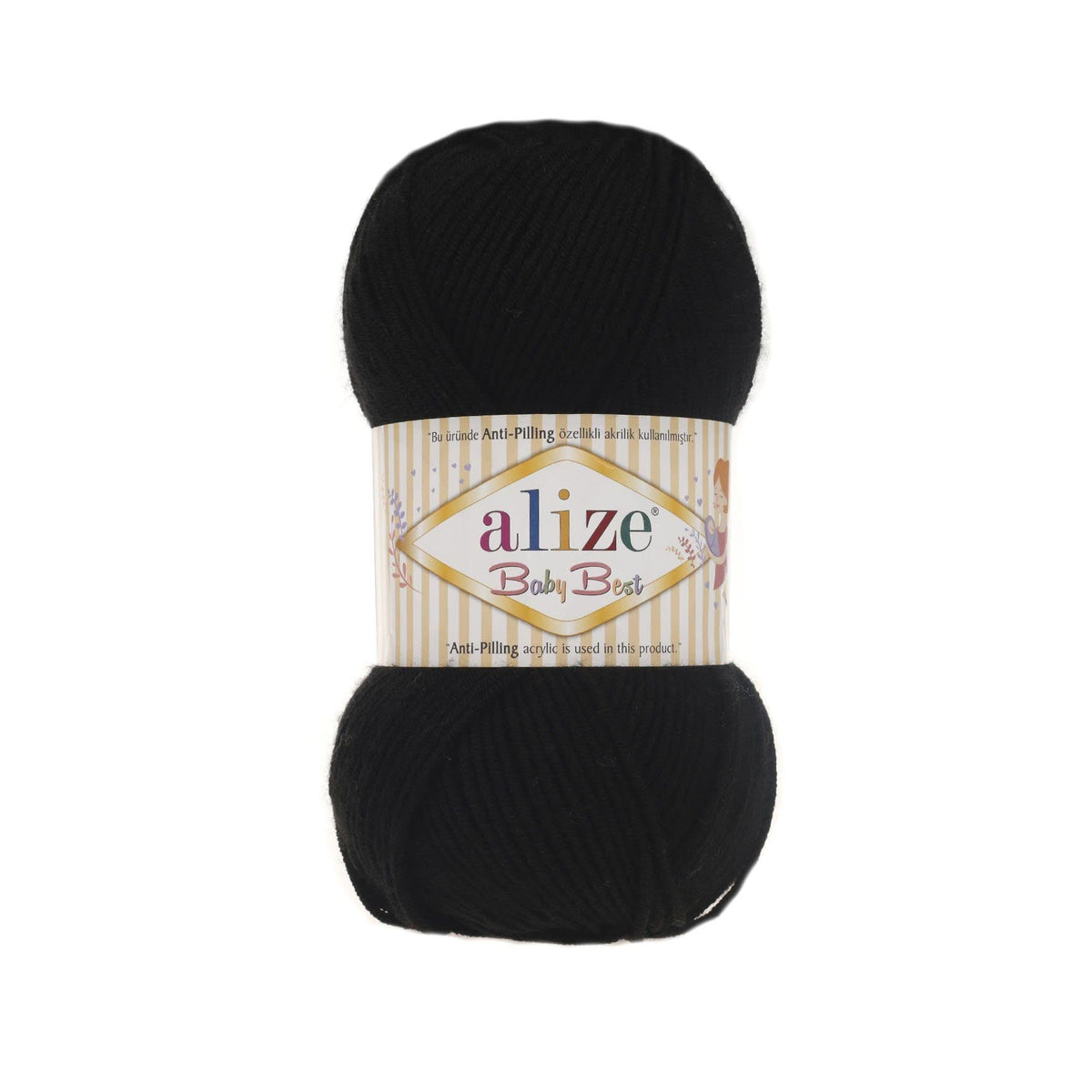 Alize Baby Best 60 Black – bamboo acrylic baby yarn