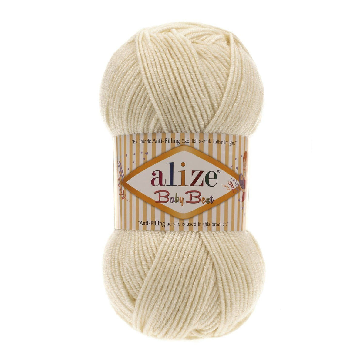 Alize Baby Best 01 Vanilla – bamboo acrylic baby yarn
