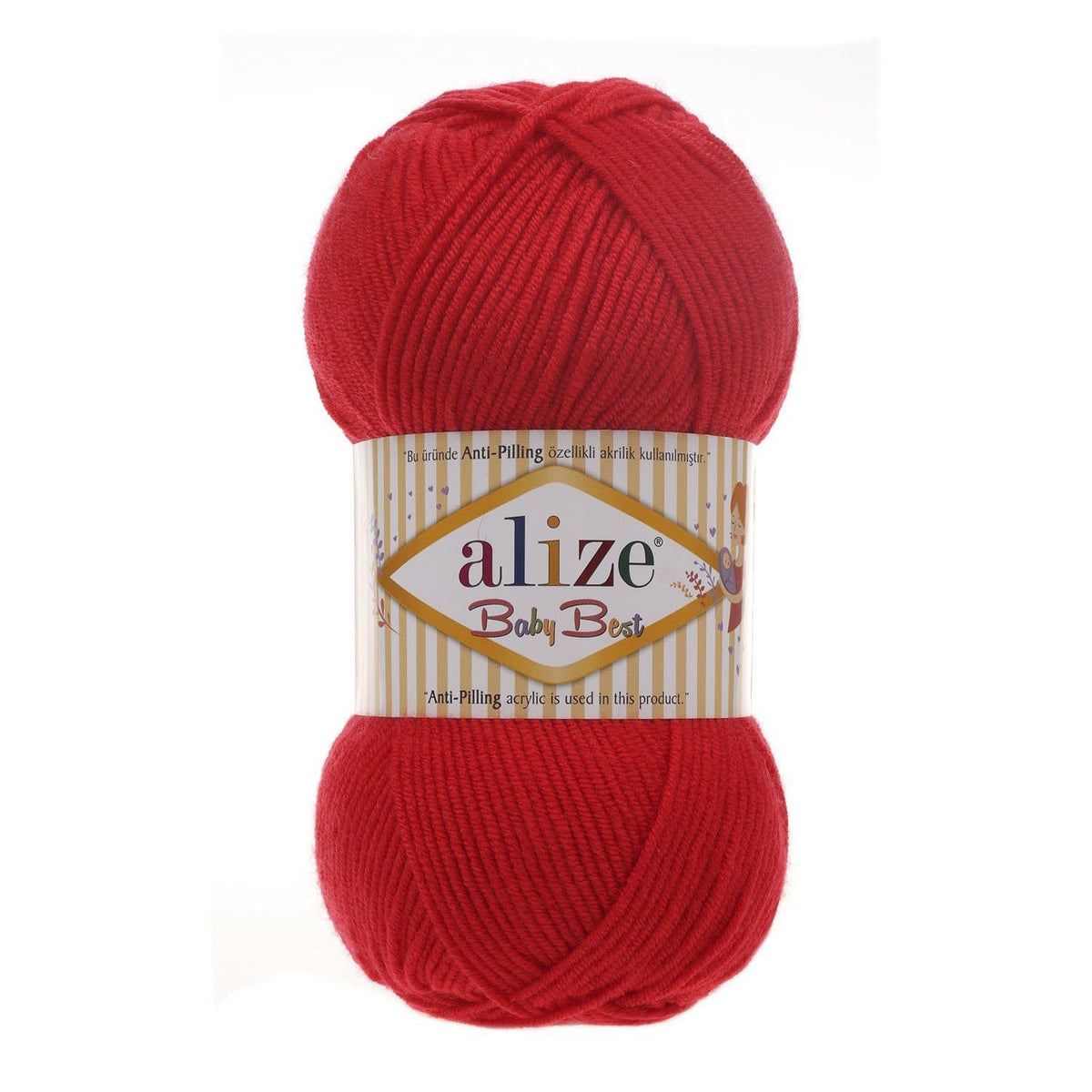 Alize Baby Best 56 Red – bamboo acrylic baby yarn