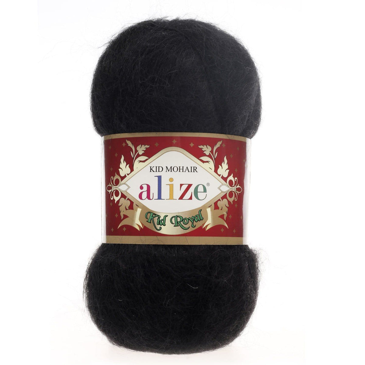 Alize Kid Royal 50 60 Svart – tunt kid mohair-garn