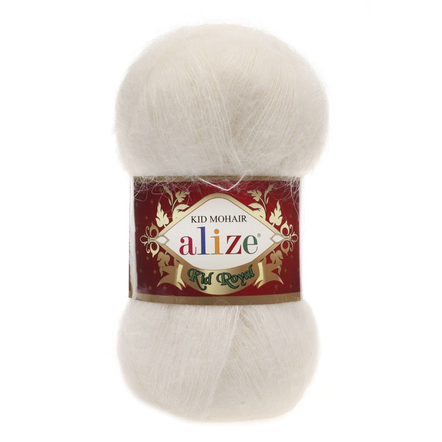 Alize Kid Royal 50 62 Gräddvit – tunt kid mohair-garn