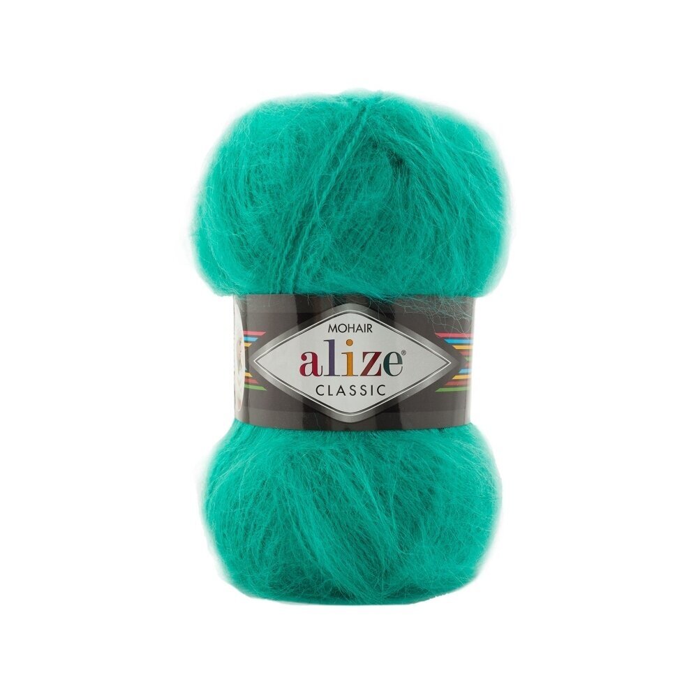 Alize Mohair Classic 477 Smaragdinė – akrilo siūlai su moheriu ir vilna