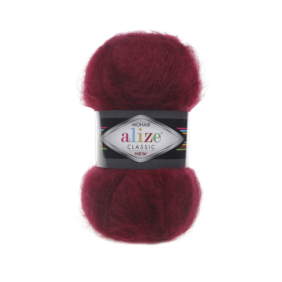 Alize Mohair Classic 57 Bordo – akrilo siūlai su moheriu ir vilna