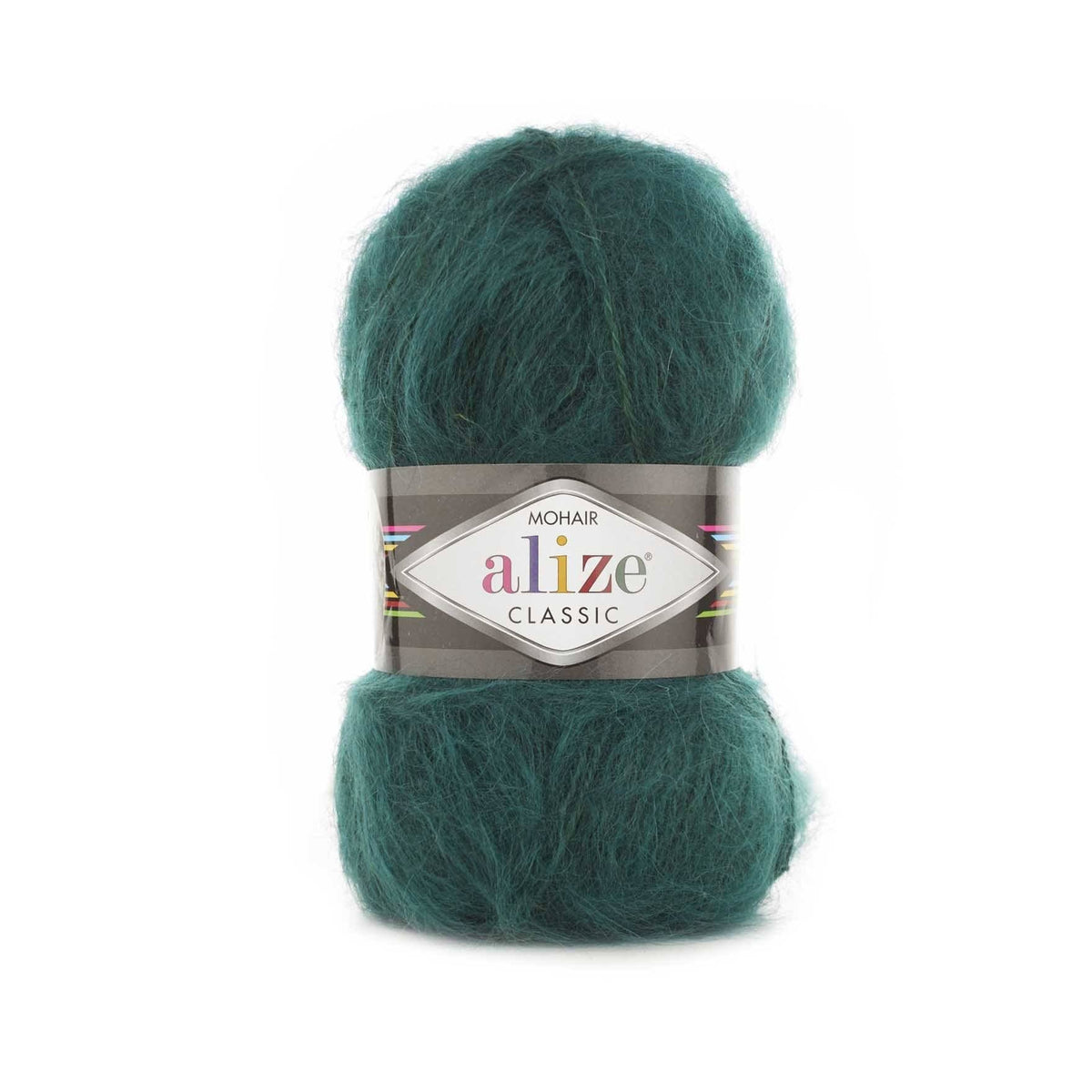 Alize Mohair Classic 30 Tamsiai žalia – akrilo siūlai su moheriu ir vilna