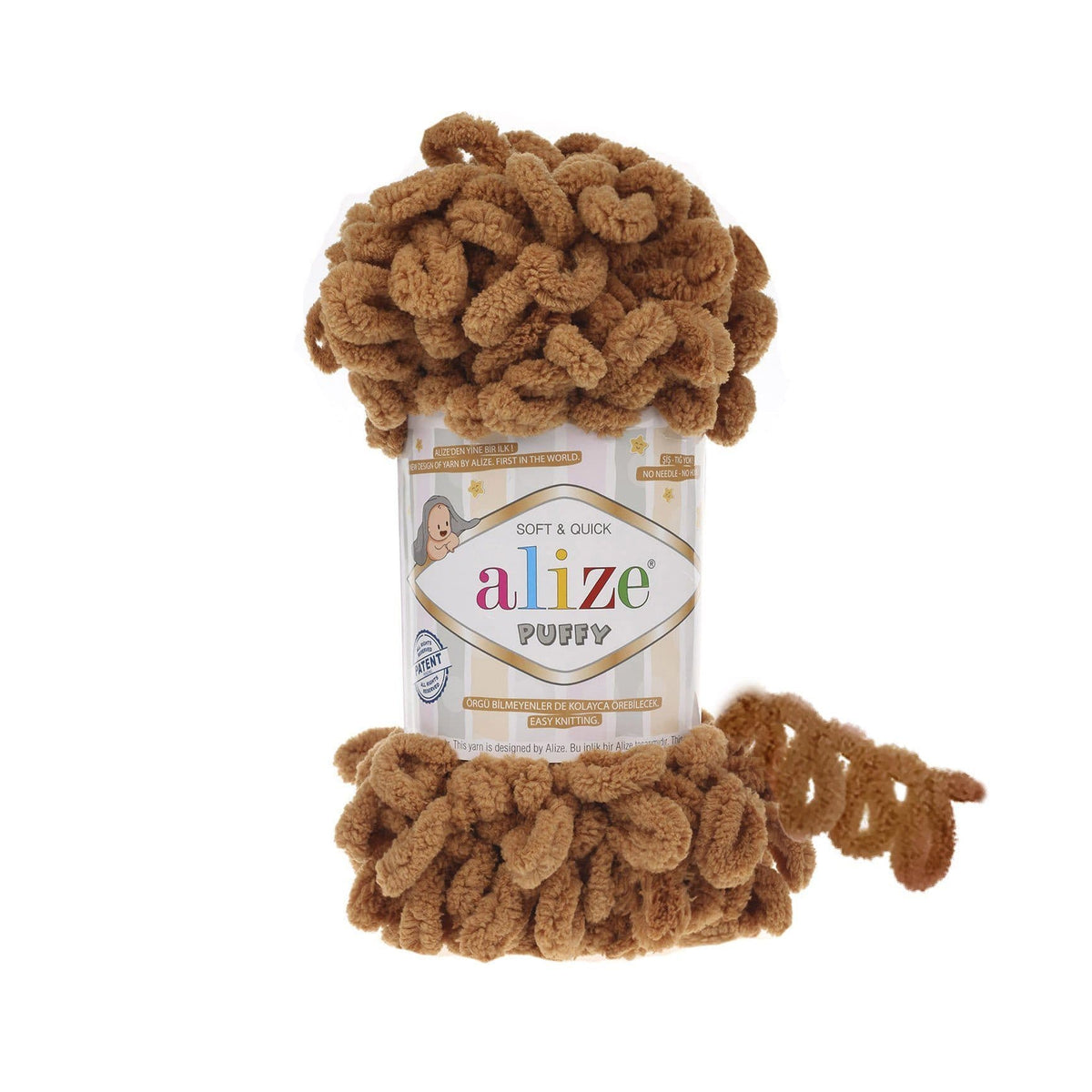 Alize Puffy 179 Tobacco – loop yarn