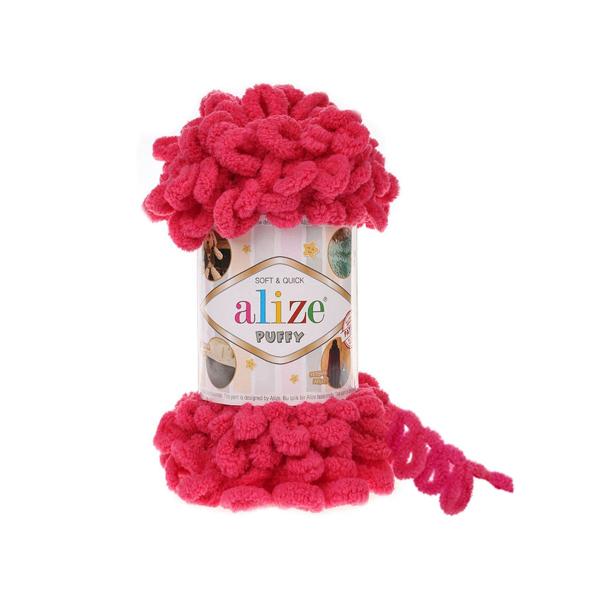 Alize Puffy 149 Watermelon – loop yarn