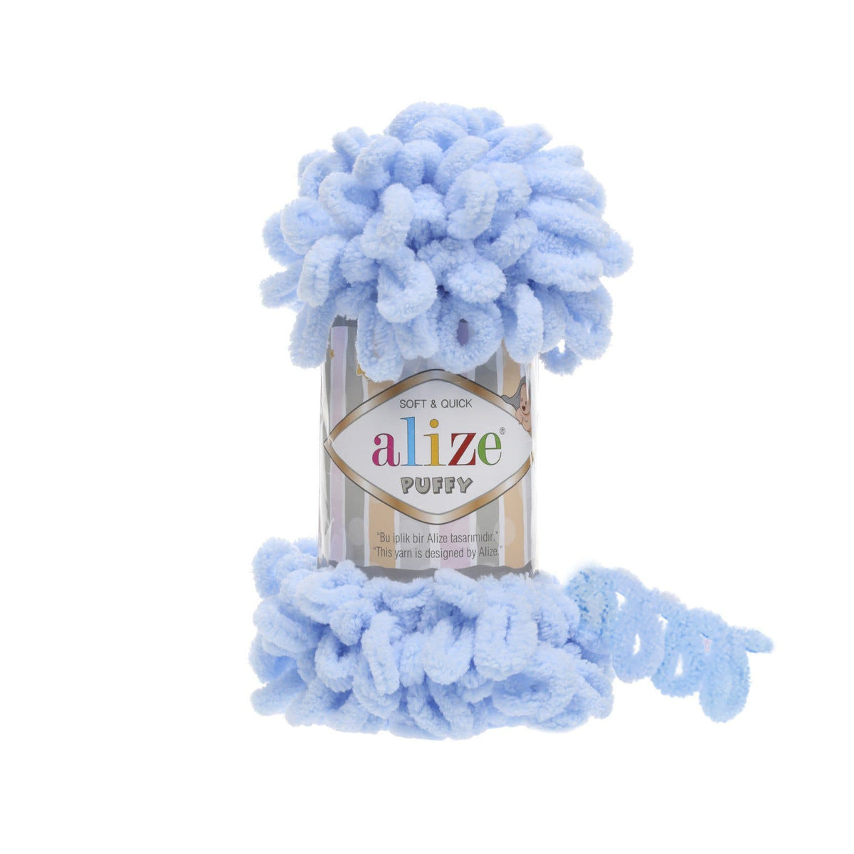 Alize Puffy 183 Light Blue – loop yarn