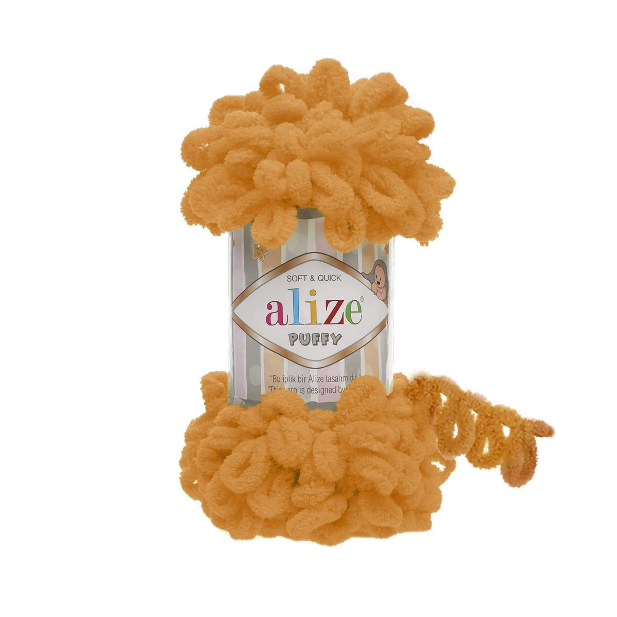 Alize Puffy 336 Saffron – loop yarn