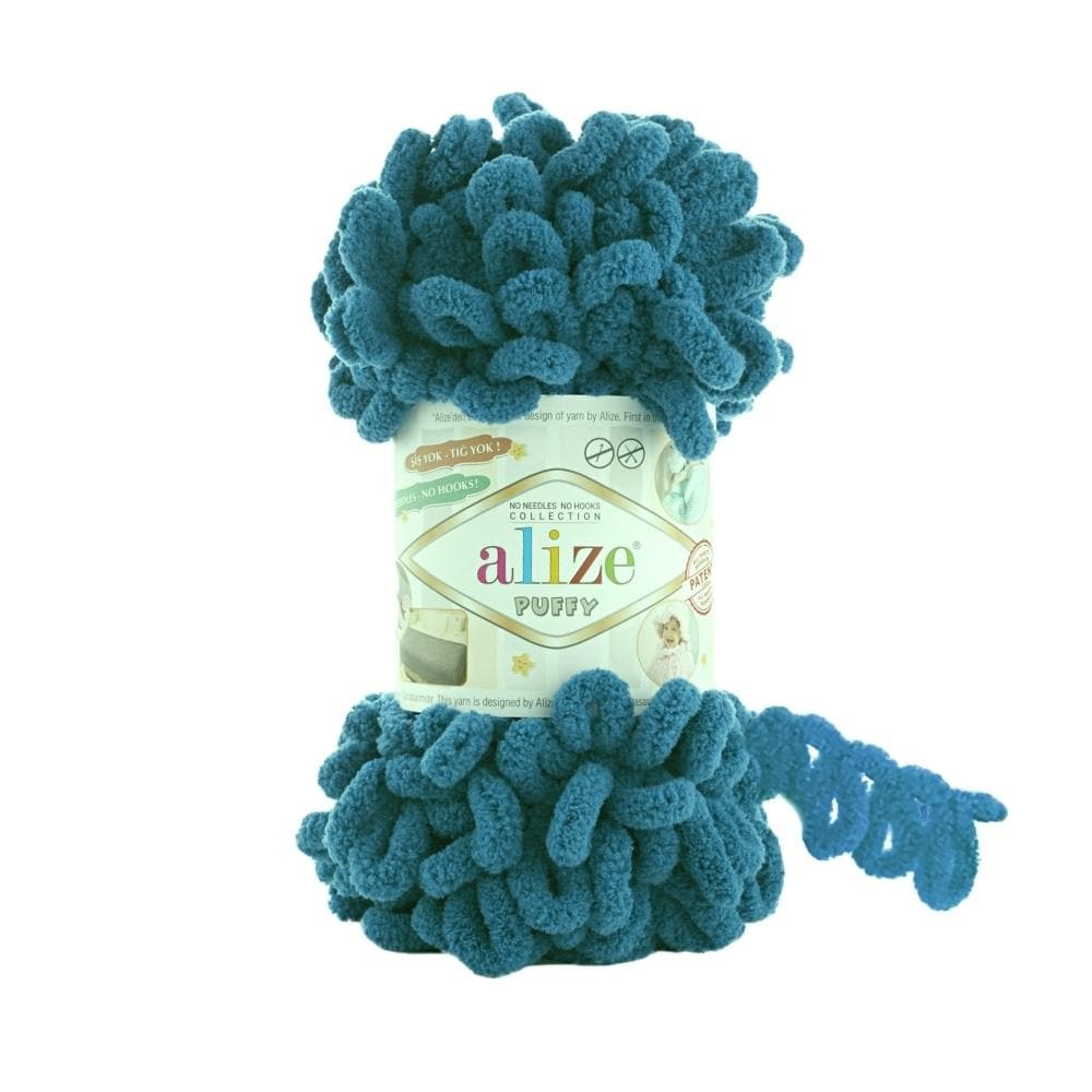 Alize Puffy 646 Petrol – loop yarn