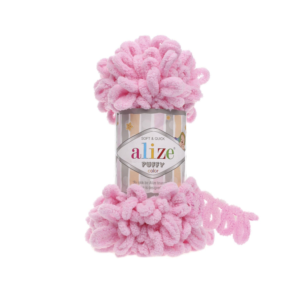 Alize Puffy 185 Pink – loop yarn