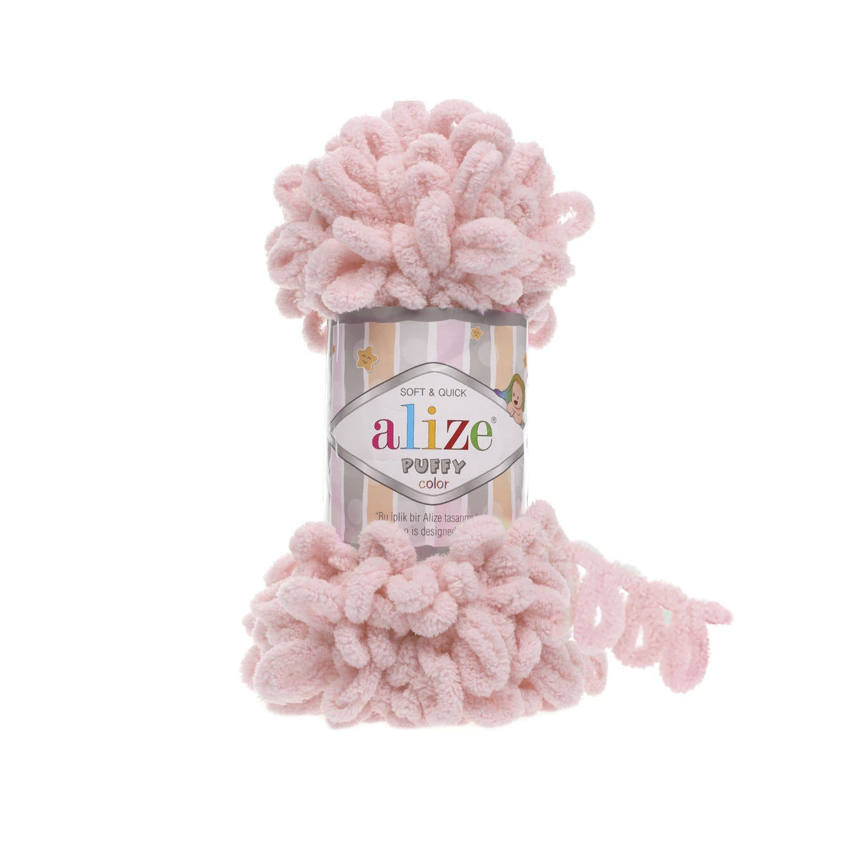 Alize Puffy 161 Powder – loop yarn