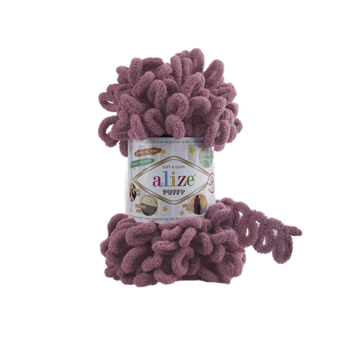 Alize Puffy 28 Dark Rose – loop yarn