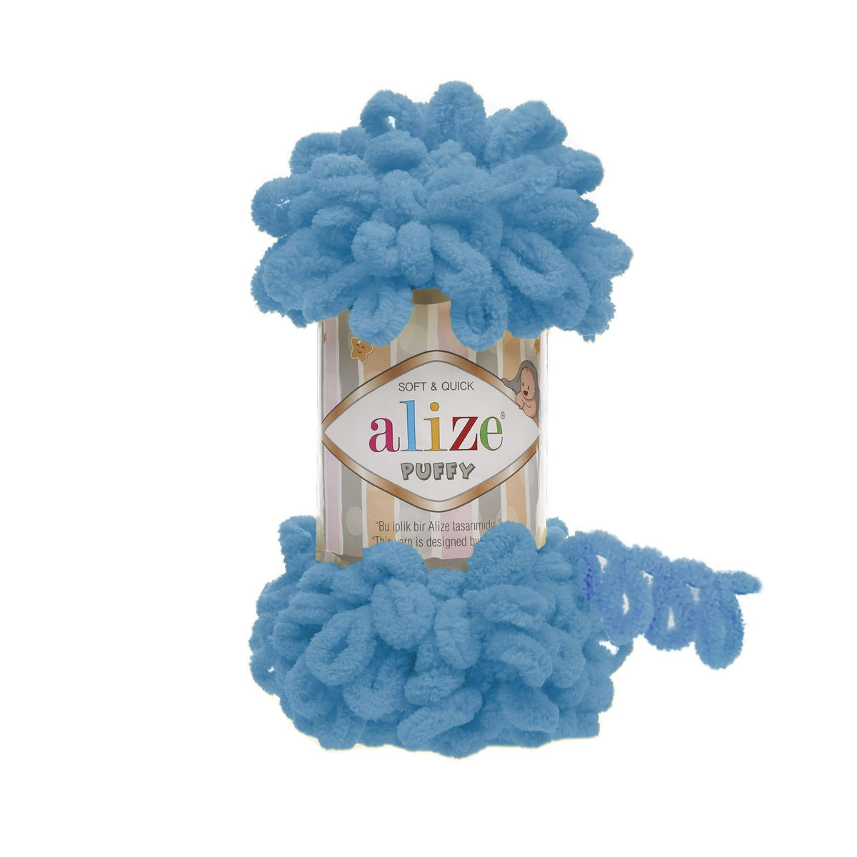 Alize Puffy 16 Azure – loop yarn