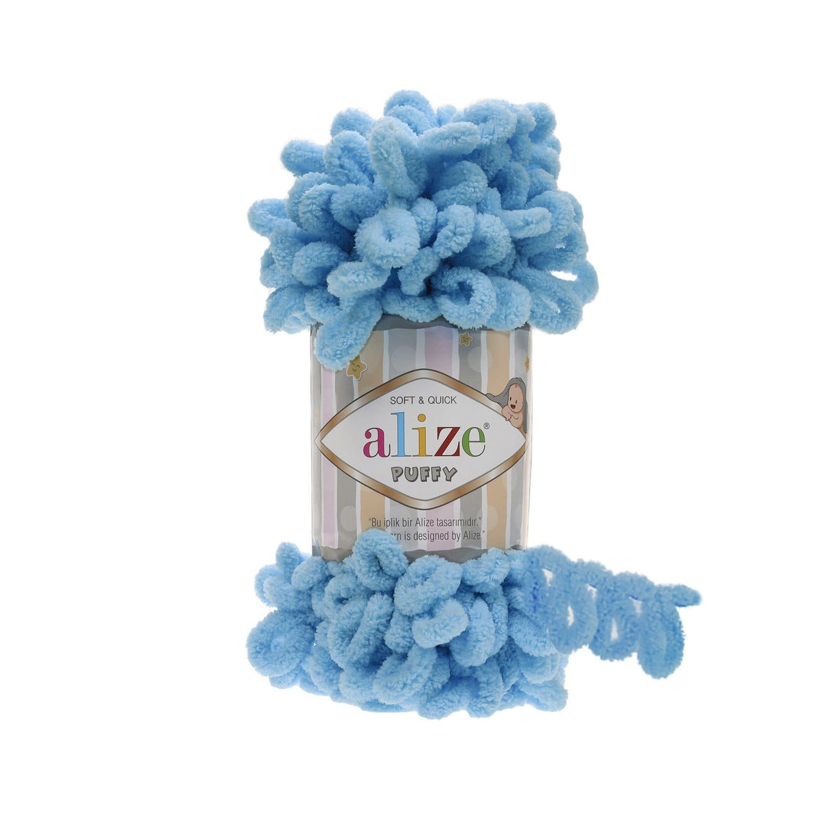 Alize Puffy 287 Turquoise – loop yarn