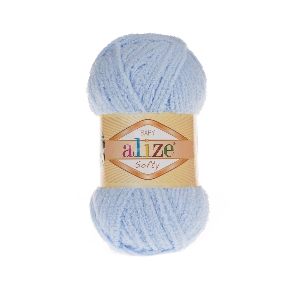Alize Softy Baby 183 Light Blue – plush baby yarn