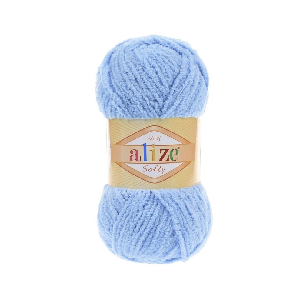 Alize Softy Baby 40 Powder Blue – plush baby yarn