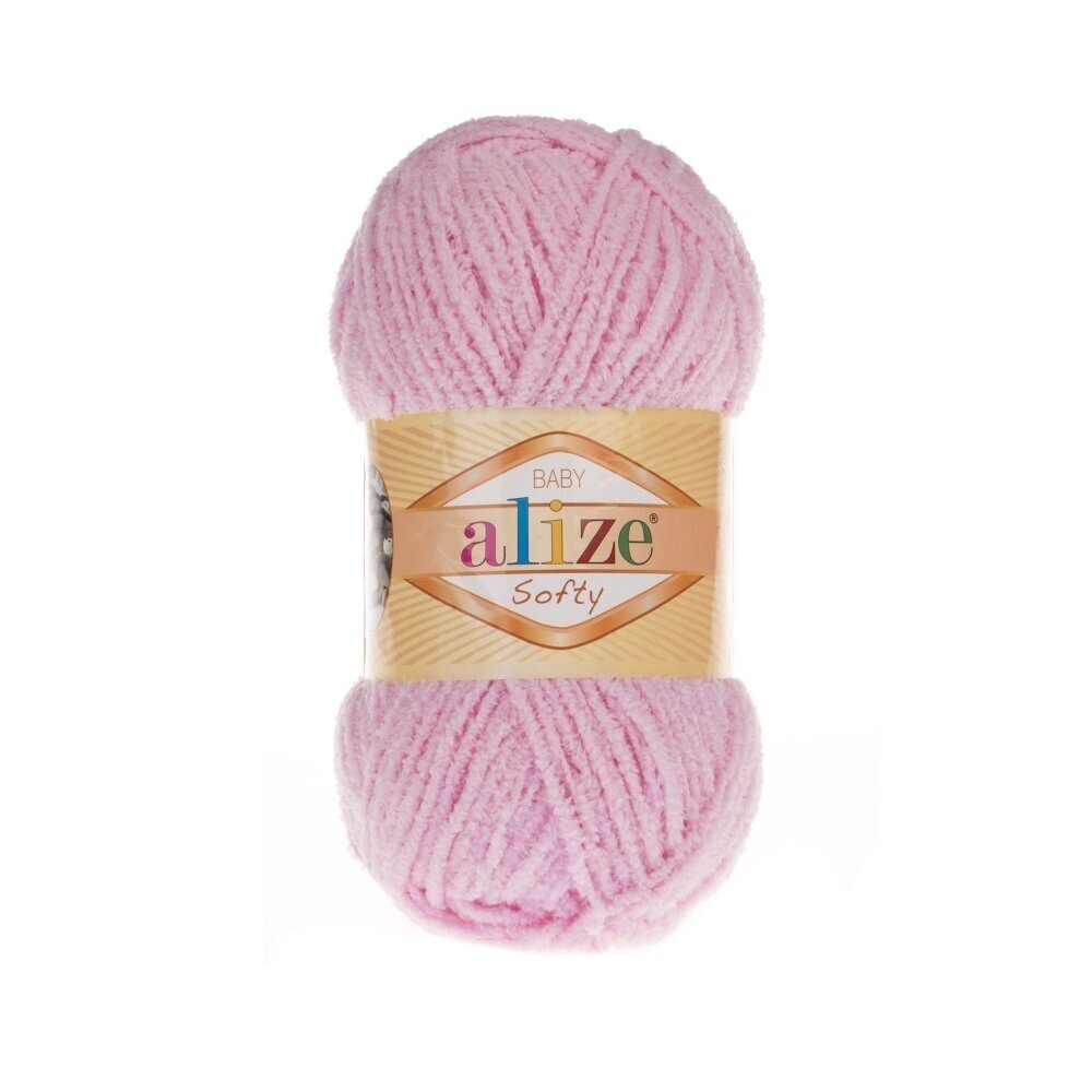 Alize Softy Baby 185 Baby Pink – plush baby yarn