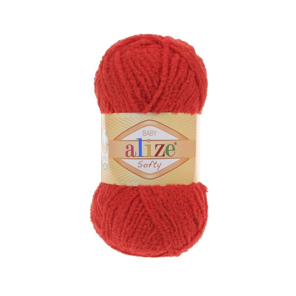 Alize Softy Baby 56 Scarlet – plush baby yarn