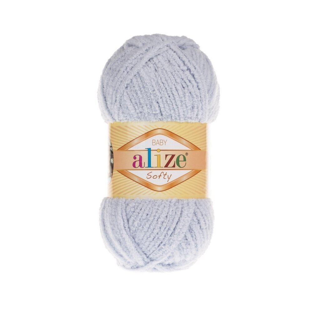 Alize Softy Baby 416 Light Grey – plush baby yarn