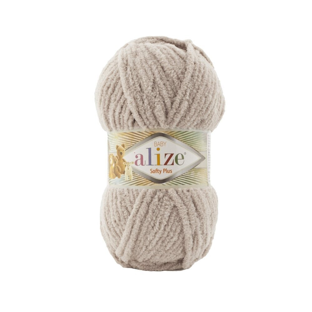 Alize Softy Plus 115 Бежевый – толстая плюшевая пряжа