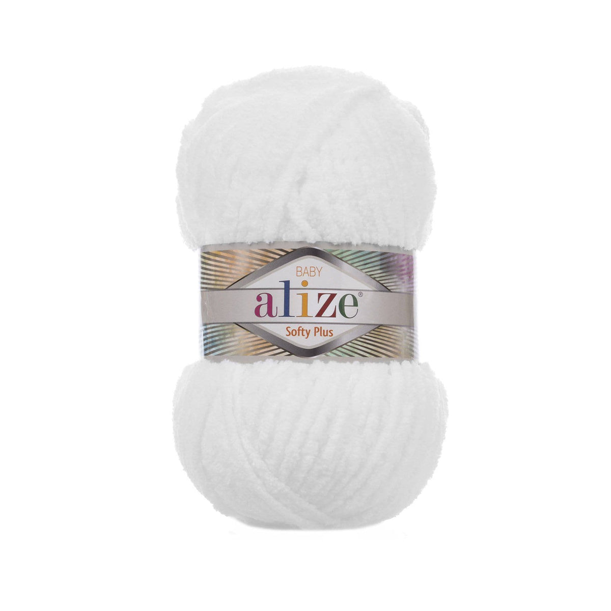 Alize Softy Plus 55 Белый – толстая плюшевая пряжа