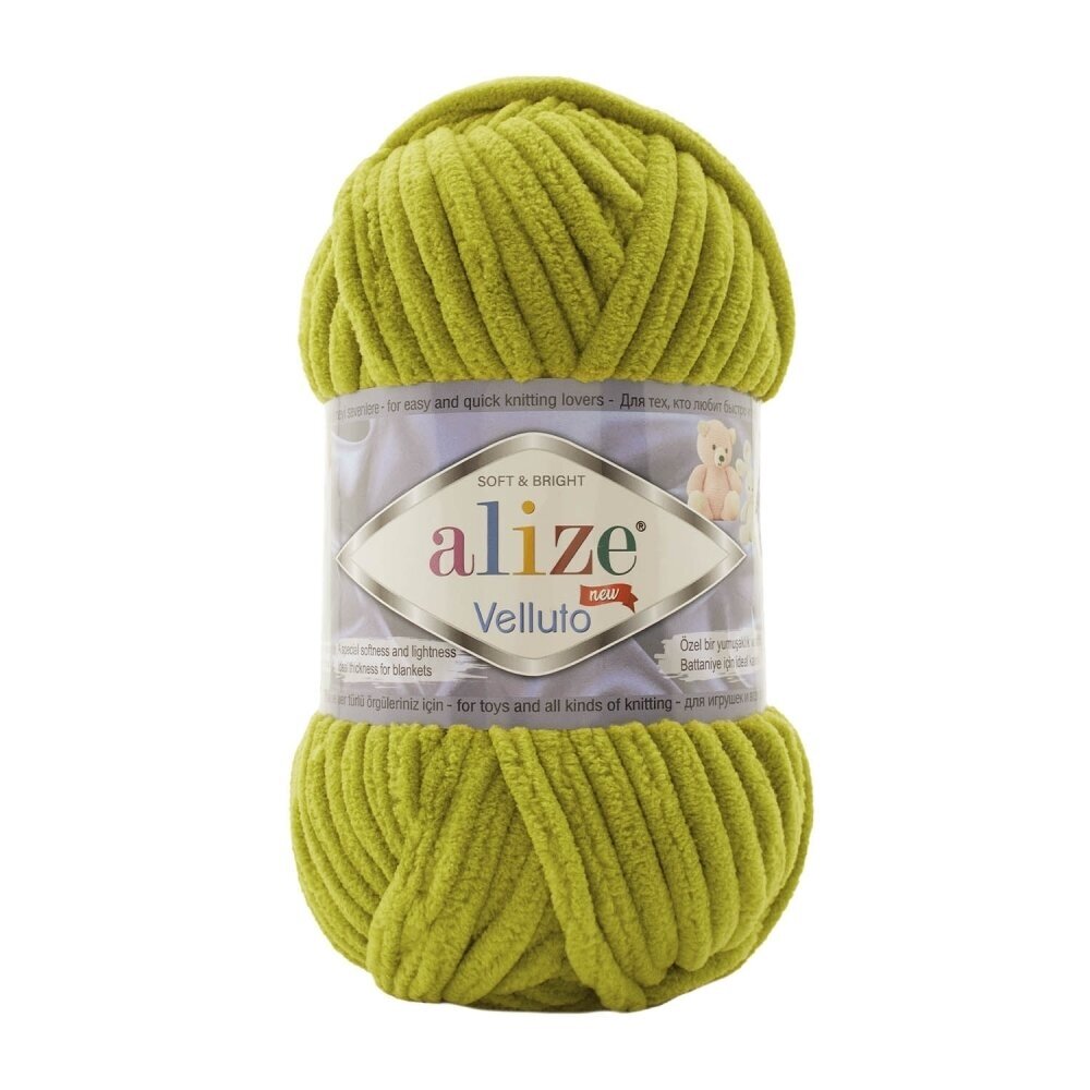 Alize Velluto 11 Lime – chenille yarn