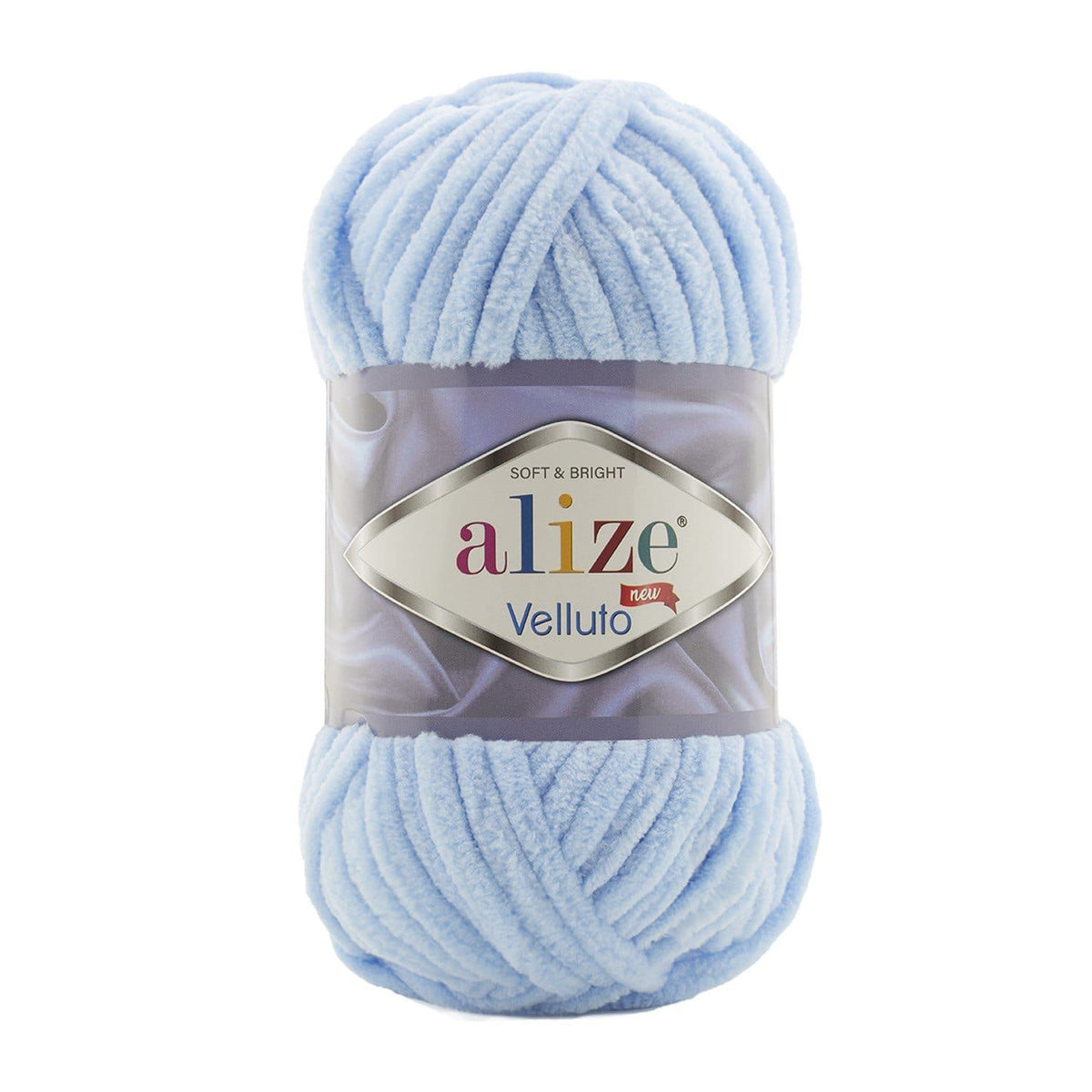 Alize Velluto 218 Light Blue – chenille yarn