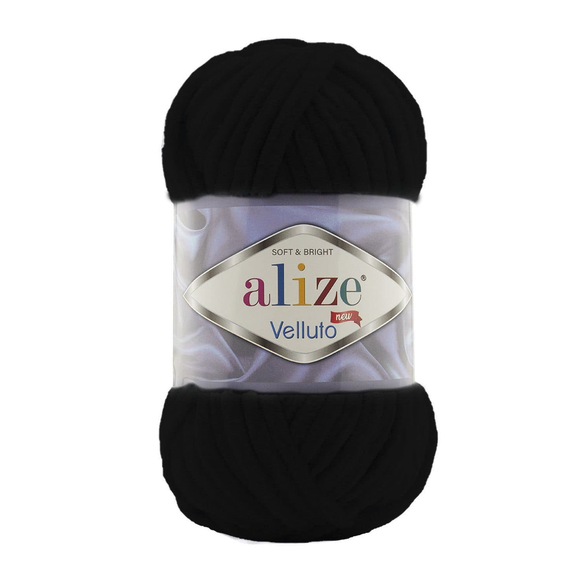 Alize Velluto 60 Black – chenille yarn