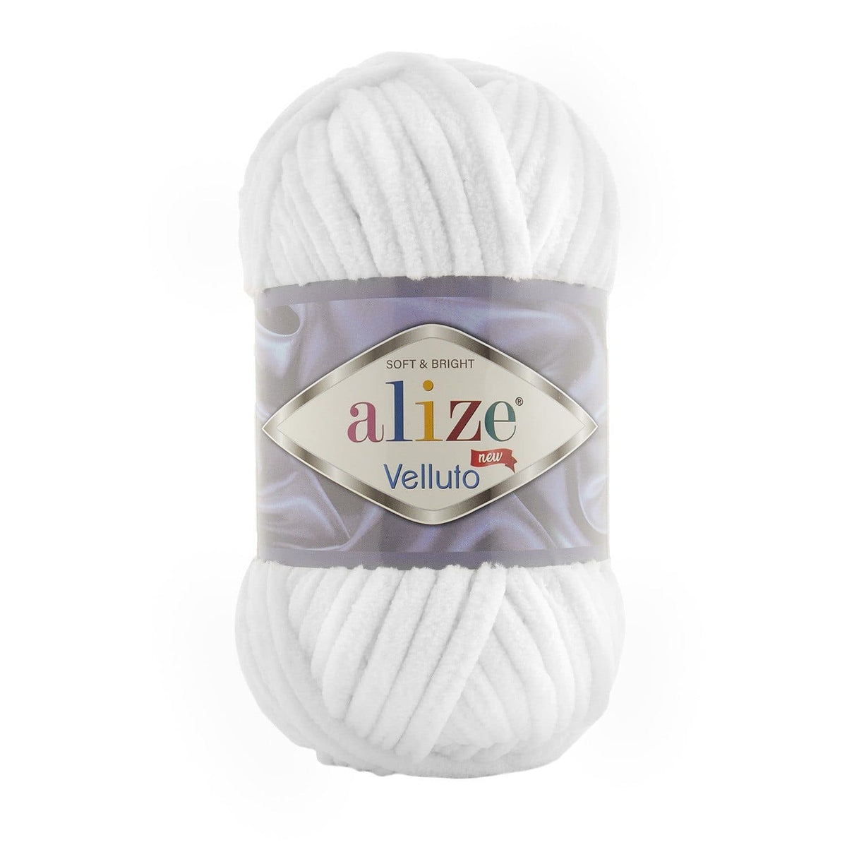 Alize Velluto 55 White – chenille yarn