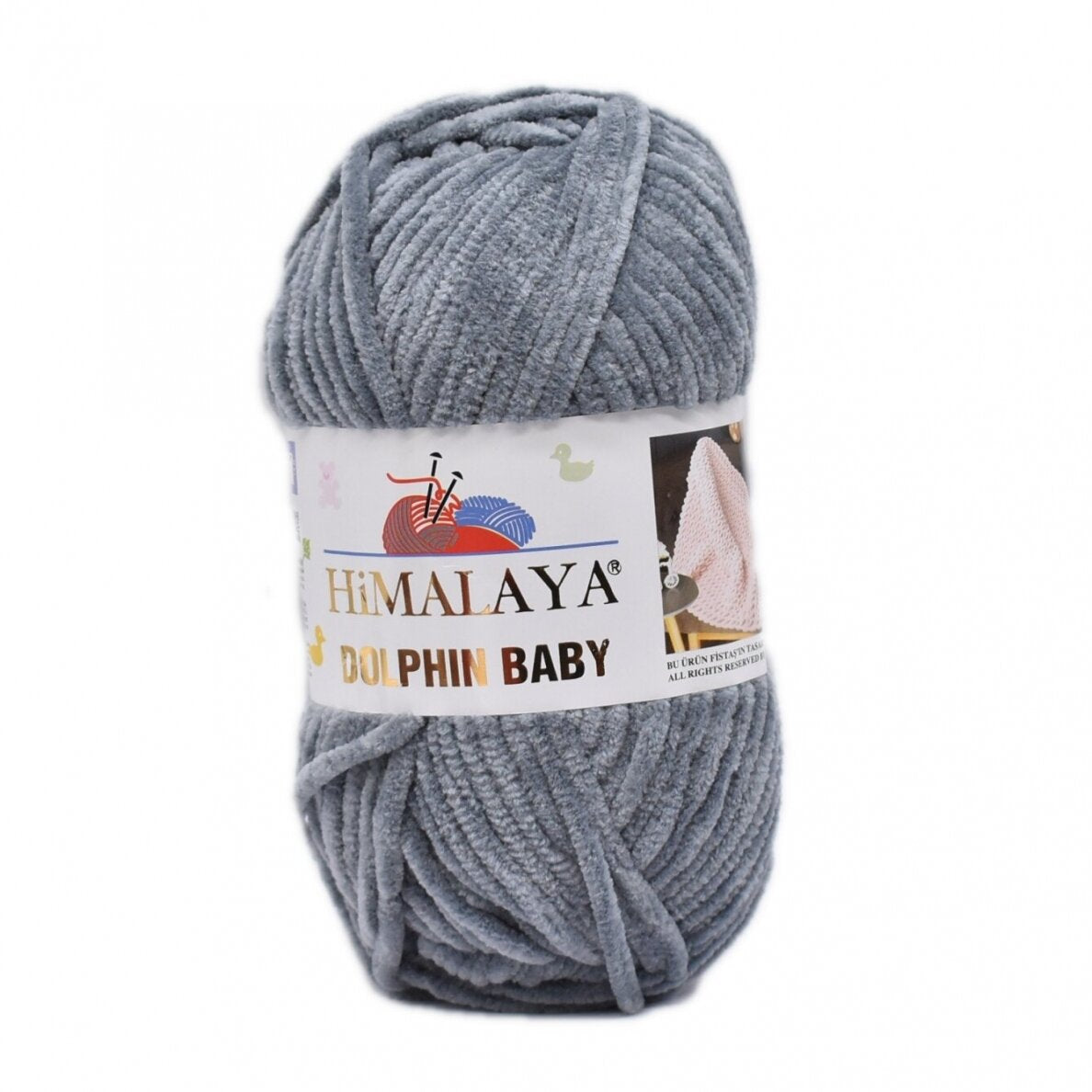 Himalaya Dolphin Baby 80369 Medium Grey – plush chenille yarn